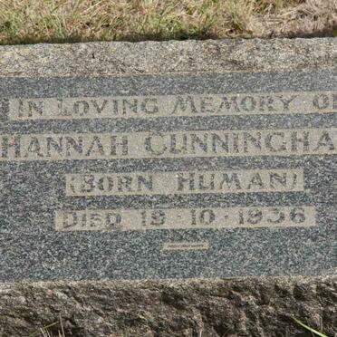 CUNNINGHAM Hannah nee HUMAN -1936