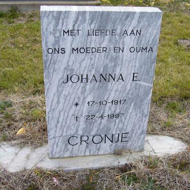 CRONJE Johanna E. 1917-1997