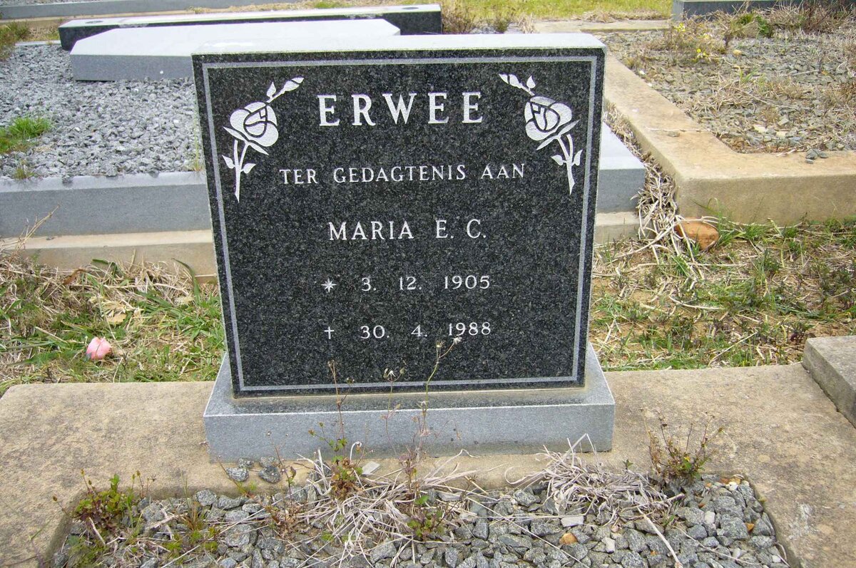 ERWEE Maria E.C. 1905-1988