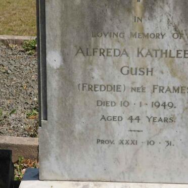 GUSH Alfreda Kathleen nee FRAMES -1949