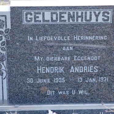 GELDENHUYS Hendrik Andries 1935-1971
