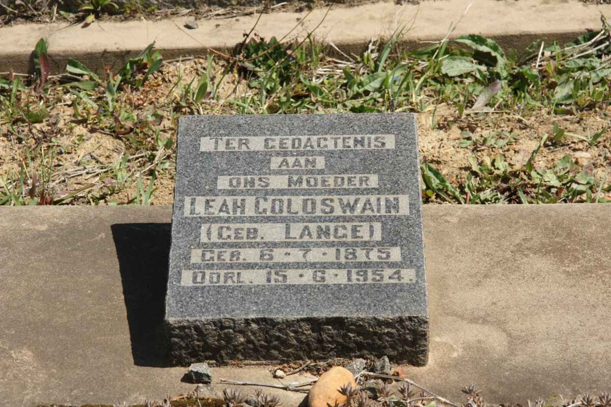 GOLDSWAIN Leah nee LANGE 1875-1954