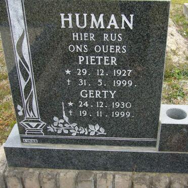 HUMAN Pieter 1927-1999 &amp; Gerty 1930-1999