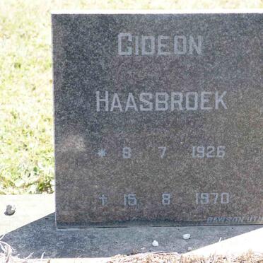HAASBROEK Gideon 1926-1970