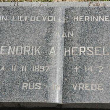 HERSELMAN Hendrik A. 1897-1976