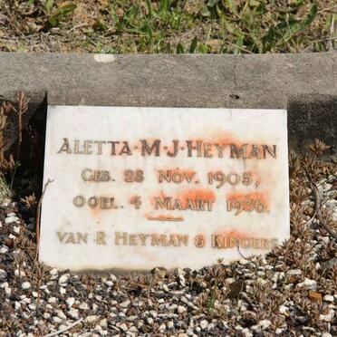 HEYMAN Aletta M.J. 1905-1936