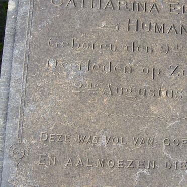 HUMAN Matthys Gerhardus -1875 &amp; Catharina Elisabet 1803-1874
