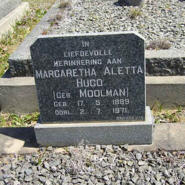 HUGO Margaretha Aletta nee MOOLMAN 1889-1971