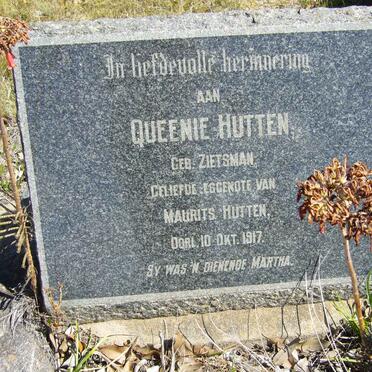 HUTTEN Queenie nee ZIETSMAN -1917