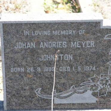 JOHNSTON Johan Andries Meyer 1889-1974