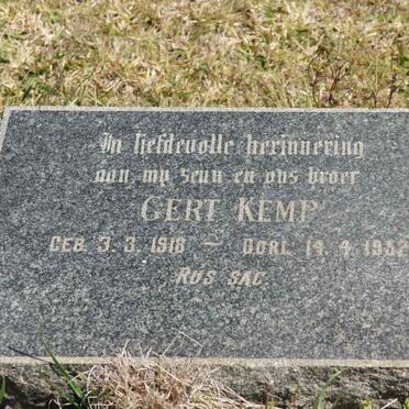 KEMP Gert 1918-1952