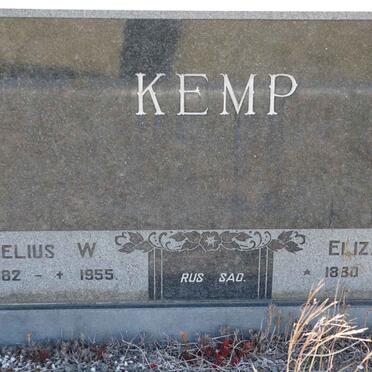 KEMP Cornelius W. 1882-1955 &amp; Elizabeth C. 1880-1968