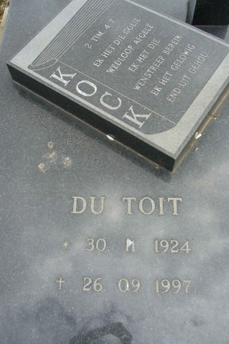 KOCK du Toit 1924-1997