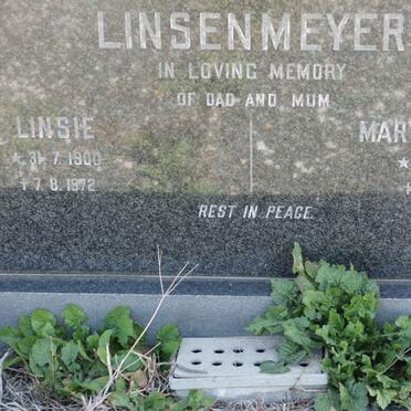 LINSENMEYER Linsie 1900-1972 &amp; Mary MARTIN 1885-1971
