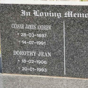 MASTERSON Ceasar James Andrew 1897-1991 &amp; Dorothy Jean 1906-1993