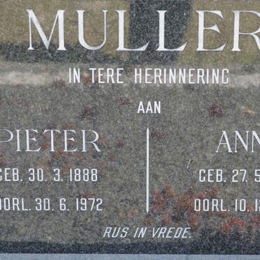 MULLER Pieter 1888-1972 &amp; Anna 1889-1974