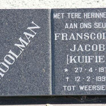 MOOLMAN Franscoies Jacobus 1972-1999