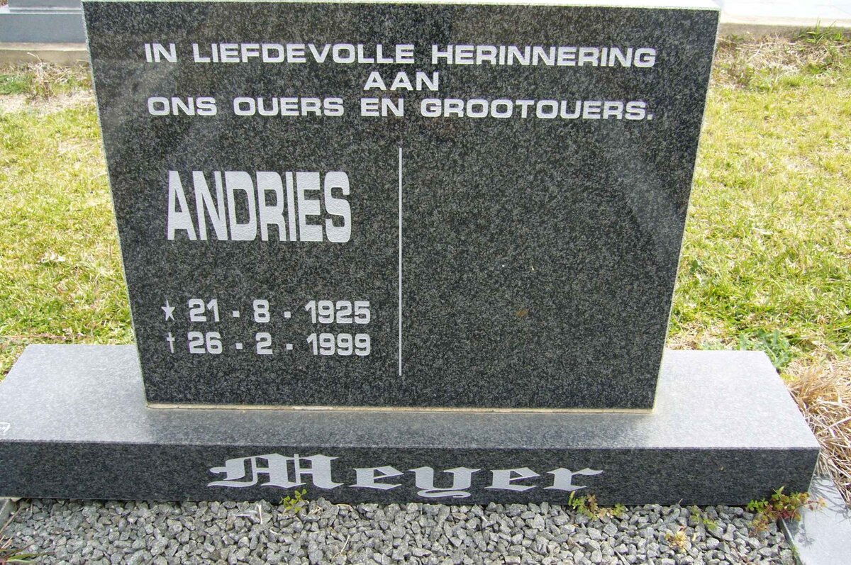 MEYER Andries 1925-1999