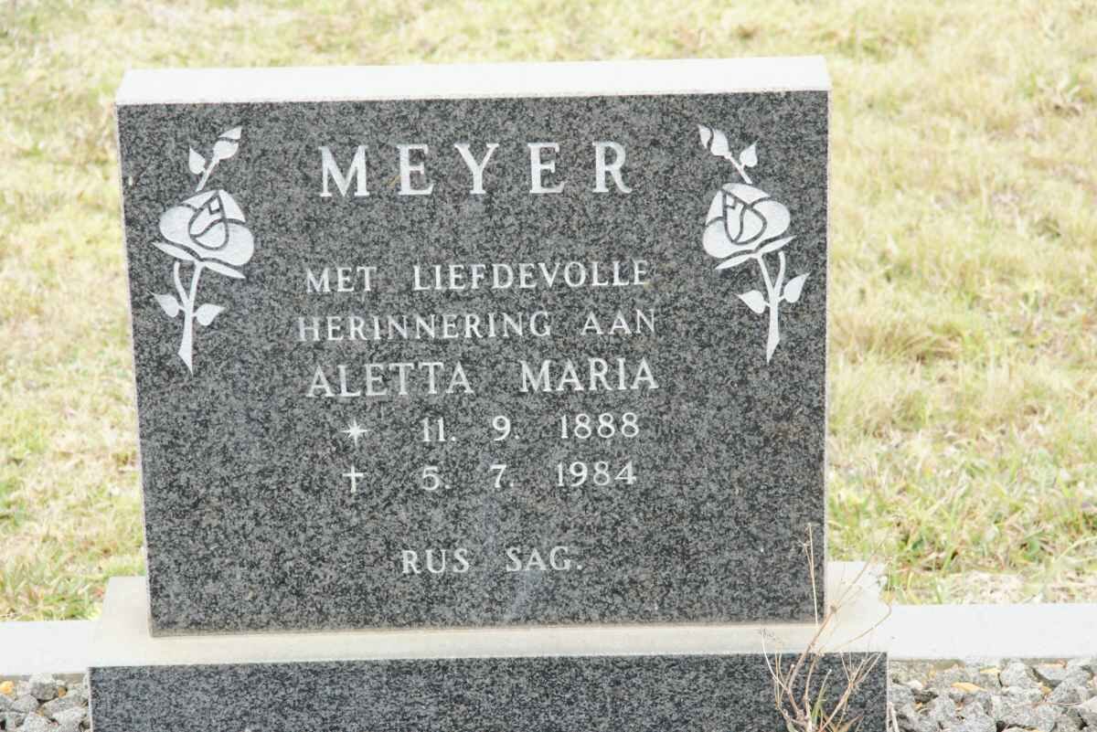 MEYER Aletta Maria 1888-1984