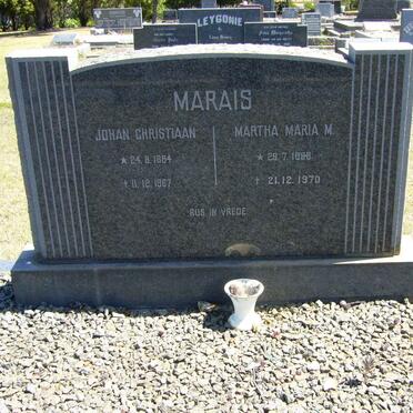 MARAIS Johan Christiaan 1884-1967 &amp; Martha Maria M. 1888-1970
