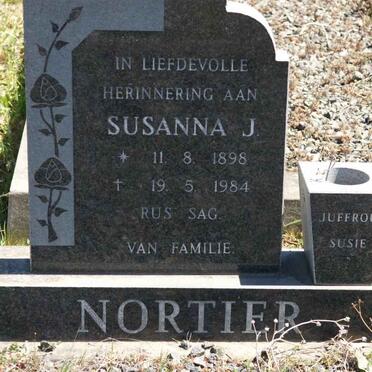 NORTIER Susanna J. 1898-1984