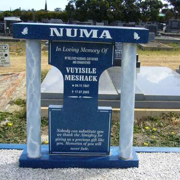NUMA Vuyisile Meshack 1947-2005