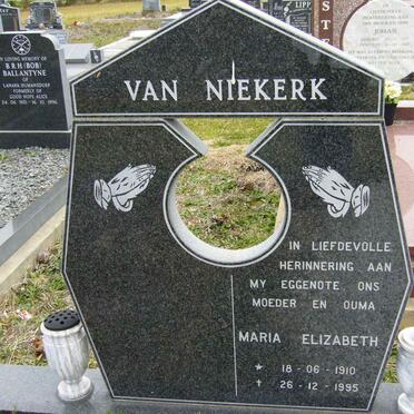 NIEKERK Maria Elizabeth, van 1910-1995