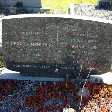 PREEZ Petrus Hendrik, du 1905-1982 &amp; Anna C.M. GERBER 1904-1978