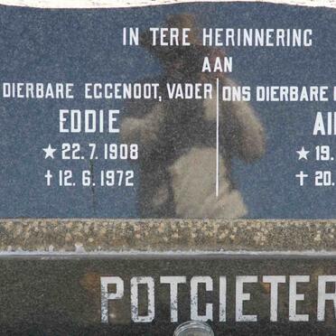 POTGIETER Eddie 1908-1972 &amp; Aimee 1919-2005