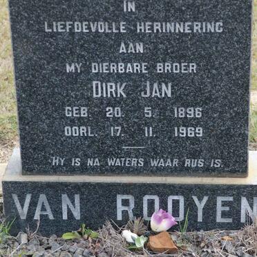 ROOYEN Dirk Jan, van 1896-1969