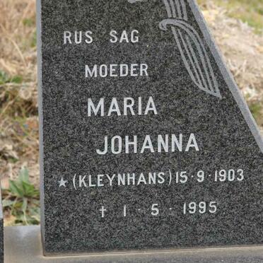 RENSBURG Jacobus Lodewicus, Janse van 1899-1984 &amp; Maria Johanna KLEYNHANS 1903-1995 