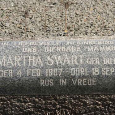 SWART Martha nee DU PLESSIS 1907-1964