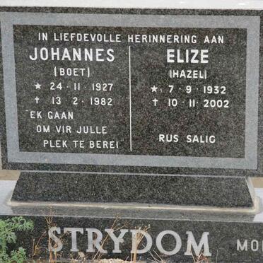 STRYDOM Johannes 1927-1982 &amp; Elize 1932-2002