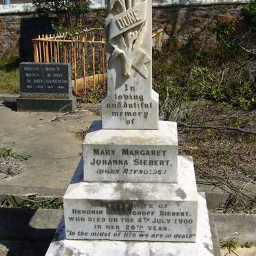 SIEBERT Mary Margaret Johanna REYNOLDS -1900