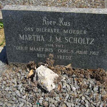 SCHOLTZ Martha J.M. nee WAIT 1875-1962