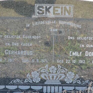 SKEIN Gerhardus 1917-1971 &amp; Emily Dorothy 1912-1978