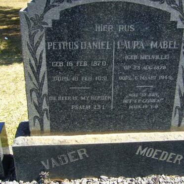 TOIT Petrus Daniel, du 1870-1951 &amp; Laura Mabel MELVILLE 1878-1949
