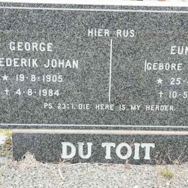 TOIT George Frederik, du 1905-1984 &amp; Eunice LATEGAN 1900-1985