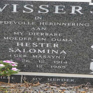 VISSER Hester Salomina nee MASSYN 1914-1985