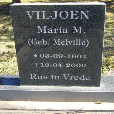VILJOEN Maria M. nee MELVILLE 1904-2000