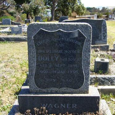 WAGNER Dolly nee BOSCH 1891-1956
