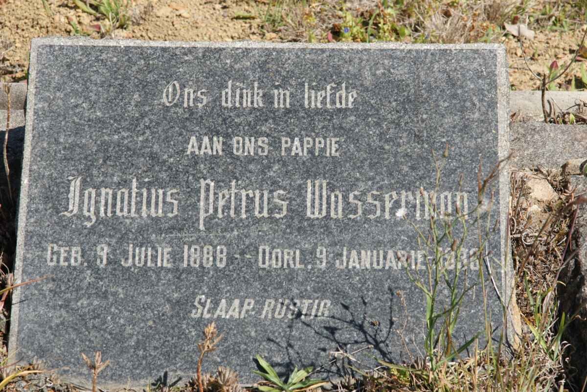 WASSERMAN Ignatius Petrus 1888-1938