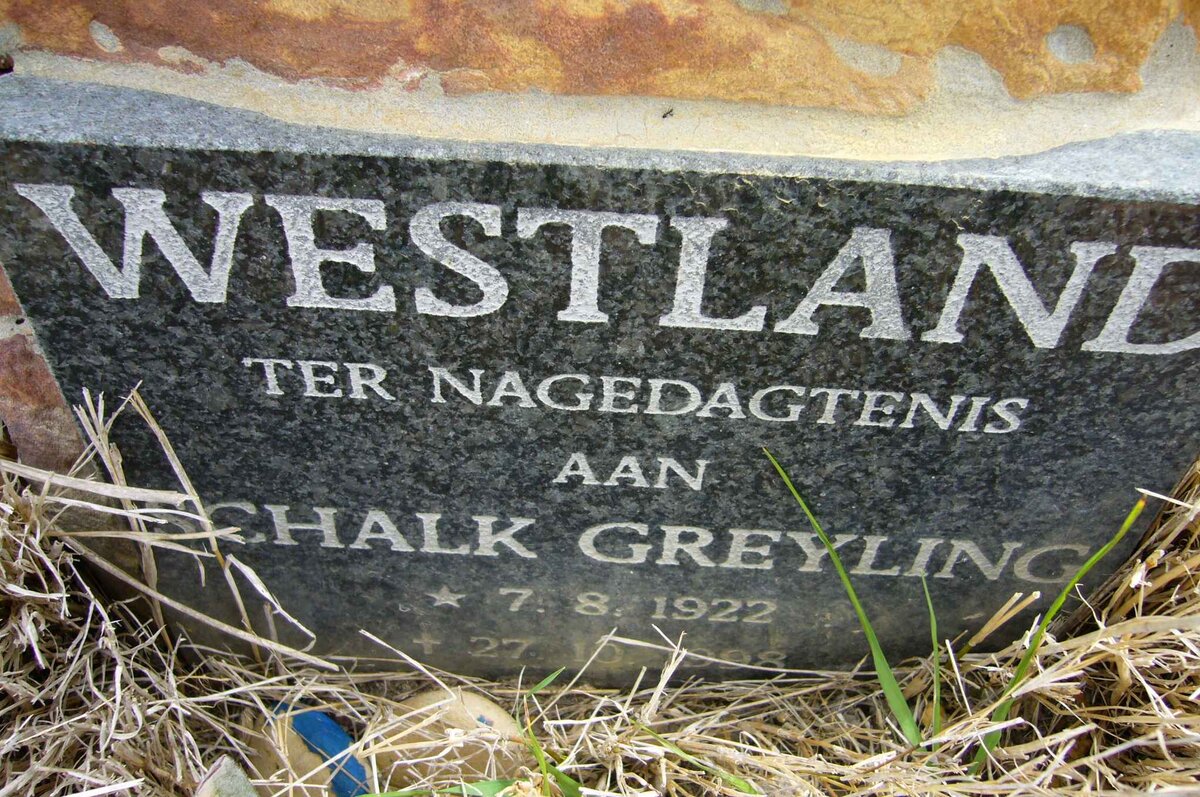 WESTLAND Schalk Greyling 1922-1998