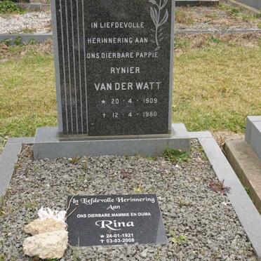 WATT Rynier, van der 1909-1980 &amp; Rina 1921-2008