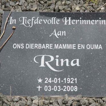WATT Rina, van der 1921-2008