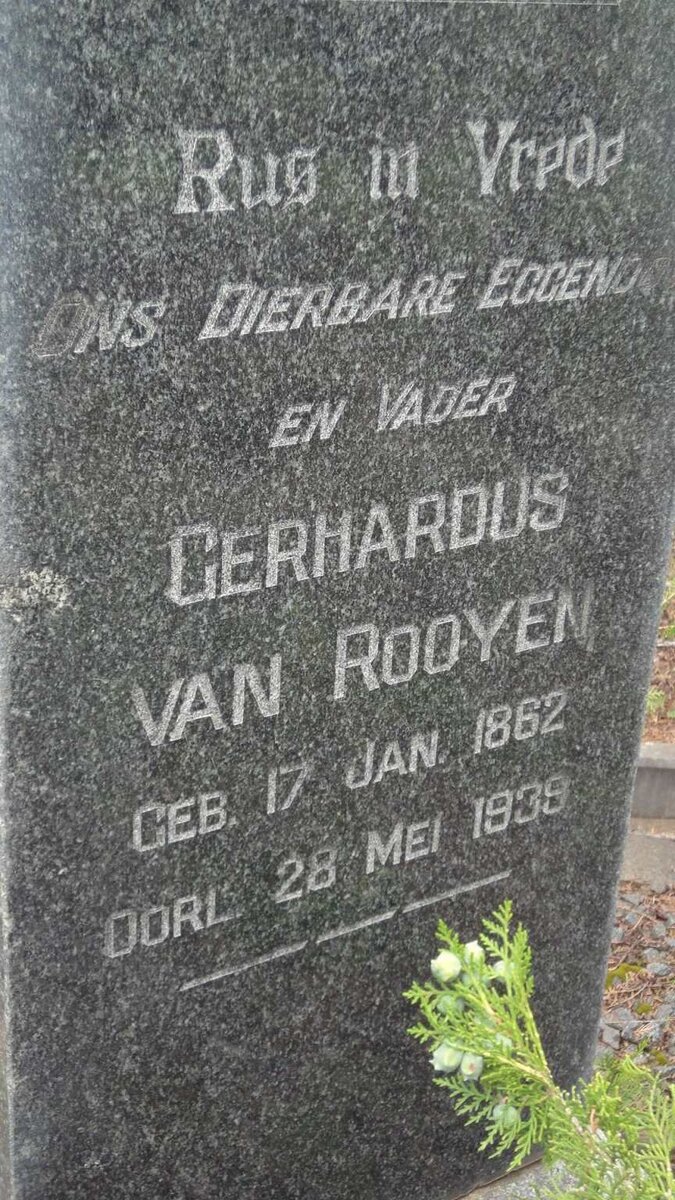 ROOYEN Gerhardus, van 1862-1939