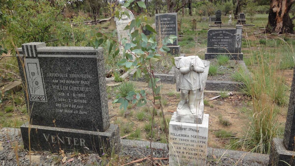 VENTER Willem Gerhardus 1858-1956 :: VENTER Willemina Martha 1910-1919