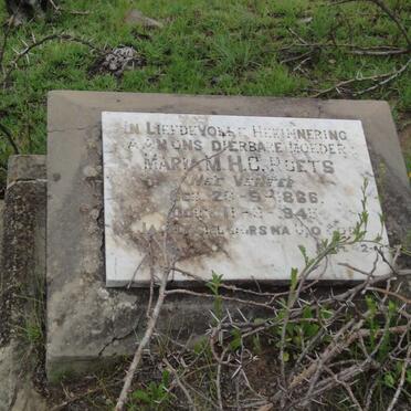 ROETS Maria M.H.C. nee VENTER 1866-1945