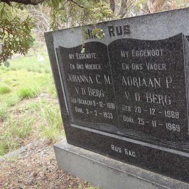 BERG Adriaan P., v.d. 1888-1969 &amp; Johanna C.M. BEKKER 1891-1933