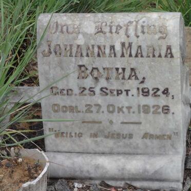 BOTHA Johanna Maria 1924-1926
